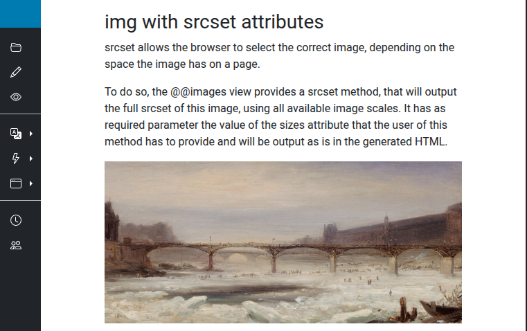img with srcset attributes