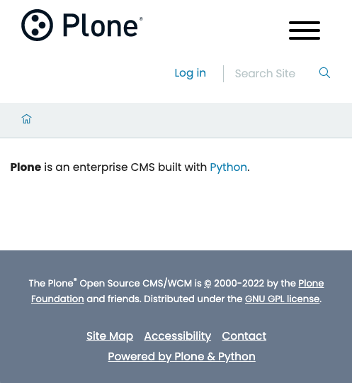 Plone home page