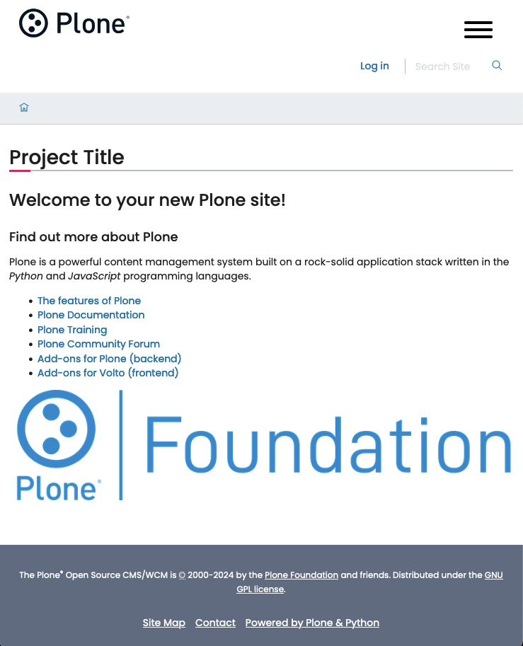 Plone home page