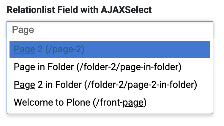 Relationlist Field with AJAXSelect